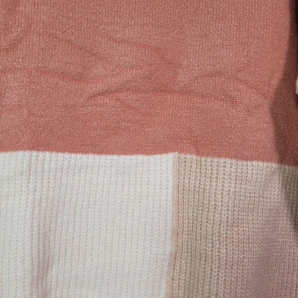 For G And PL Women's Color Block Mock Neck Sweater  Pullover Camel Size Small - Picture 5 of 9